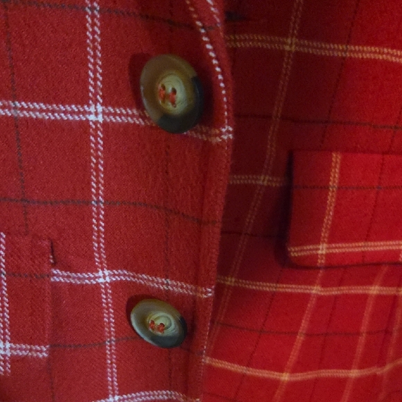 Bella Bliss Red Plaid Blazer - Picture 3 of 5